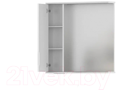 Шкаф с зеркалом для ванной Volna Adel 70 L (белый)