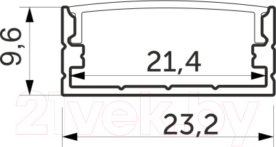 Профиль для светодиодной ленты AKS Sirius-2310M накладной с экраном