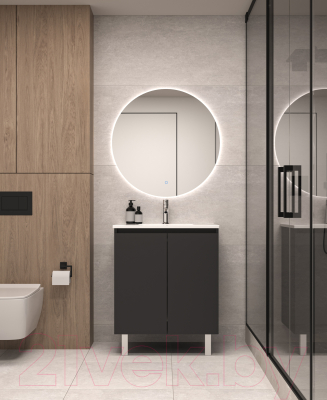 Тумба под умывальник ЗОВ Монови 80 / M80LG0LG (подвесная/антрацит)