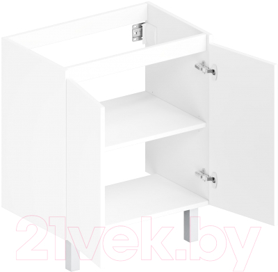 Тумба под умывальник ЗОВ Монови 60 / M60LW0LWS (напольная/белый)