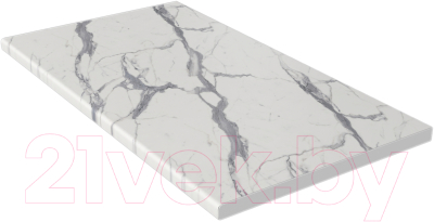 Кухонный гарнитур Интерлиния Мила Лайт 3.2 ВТ (белый платинум/бетон портленд/белый гранит)