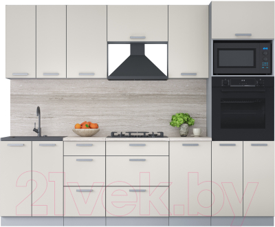 Кухонный гарнитур Интерлиния Мила Лайт 2.6 ВТ - фото