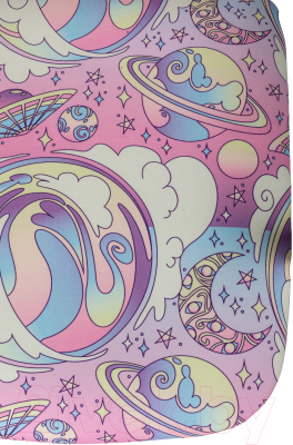 Кресло детское Бюрократ Burokids 1W / 1942510 (мультиколор розовая луна/пластик белый)