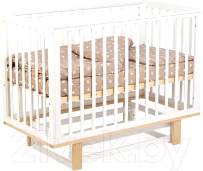Детская кроватка Polini Kids Simple 340 с маятником / 0003147-17