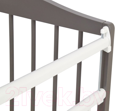 Детская кроватка Фея 204 / 0005512-19 (белый/графит)