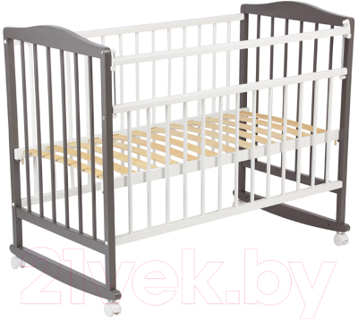 Детская кроватка Фея 204 / 0005512-19 (белый/графит)