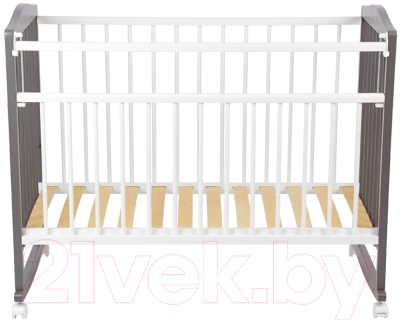 Детская кроватка Фея 204 / 0005512-19 (белый/графит)