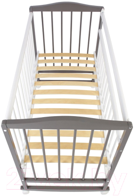 Детская кроватка Фея 204 / 0005512-19 (белый/графит)