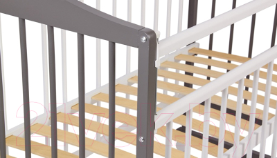 Детская кроватка Фея 204 / 0005512-19 (белый/графит)