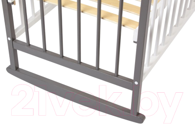 Детская кроватка Фея 204 / 0005512-19 (белый/графит)