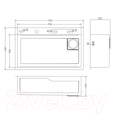 Мойка кухонная со смесителем Mixline Pro 552103