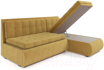 Диван угловой Mebel-Ars Кормак (Cabrio 27 желтый)