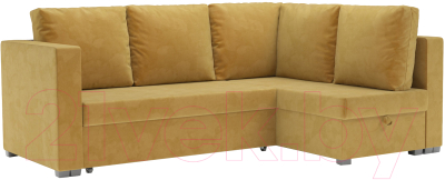 Диван угловой Mebel-Ars Мансберг (Cabrio 27 желтый) - фото