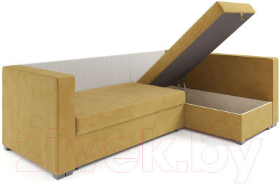 Диван угловой Mebel-Ars Мансберг (Cabrio 27 желтый)