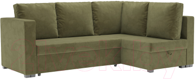 Диван угловой Mebel-Ars Мансберг (Cabrio 29 зеленый) - фото