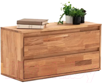 Комод Dipriz Эдгар 2 ящика Д.2300 (дуб/масло) - фото