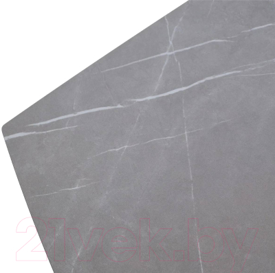 Обеденный стол M-City Foggia 140 KL-136 / 614M05240 (серый мрамор матовый/черный)