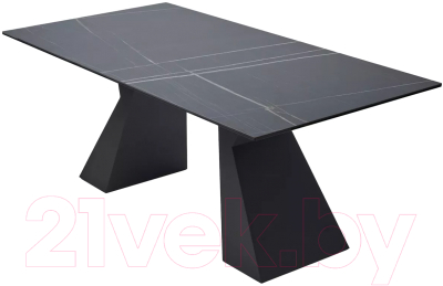 Обеденный стол M-City Богарт 200 / 480M05317 (Titanium Black Pulido/черный)