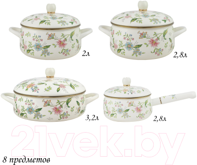 Набор кастрюль Lenardi Magnolia 776-064