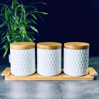 Набор емкостей для хранения Lenardi Bamboo 140-032