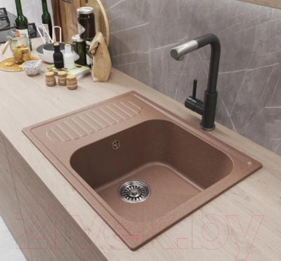 Мойка кухонная Mixline ML-GM18 551969 (терракотовый)