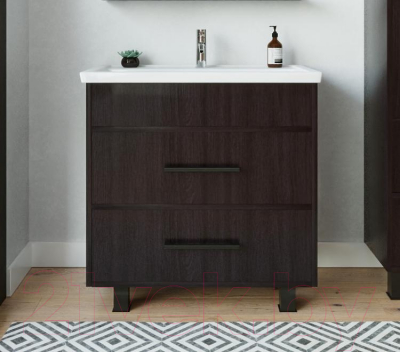Тумба под умывальник Бриклаер Чили 80 (венге)