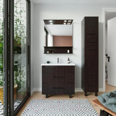 Тумба под умывальник Бриклаер Чили 80 (венге)