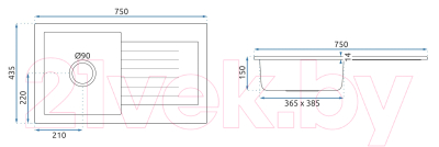 Мойка кухонная REA Dag ZLE-00113 (бежевый)