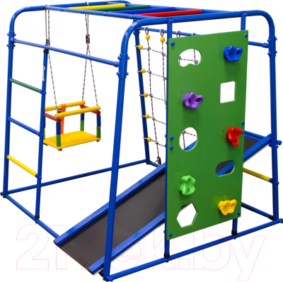 Детский спортивный комплекс Формула здоровья Start Baby 2 (синий/радуга) - фото
