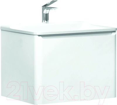 Тумба под умывальник Raval Welto 60 / Wel.01.60/P/W/RL (подвесная, белый) - фото