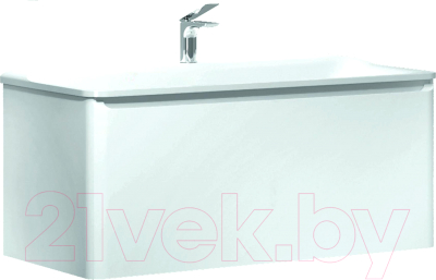 Тумба под умывальник Raval Welto 80 / Wel.01.80/P/W/RL (подвесная, белый) - фото