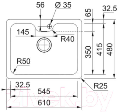 Мойка кухонная Franke Bell BCX 110-55 TL