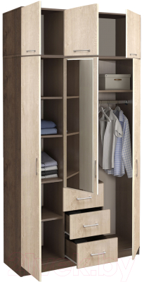 Антресоль Артём-Мебель СН 124.11 (дуб экспрессив бронзовый/дуб экспрессив песочный)