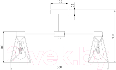 Люстра Евросвет 70107/5 (черный/латунь)