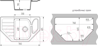 Мойка кухонная Mixline ML-GMS17 551151