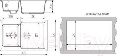 Мойка кухонная Mixline ML-GMS13 551137