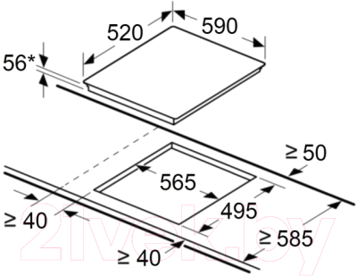 Индукционная варочная панель Maunfeld CVI594SF2DGR