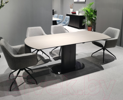 Обеденный стол M-City Kai 140 TL-110 / 626M05298 (темно-серый/черный)