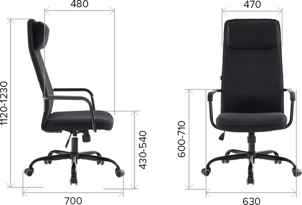 Кресло офисное Everprof Mars Black Fabric