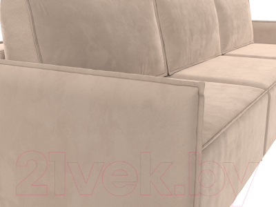 Диван Лига Диванов Либерти Лонг (велюр бежевый)