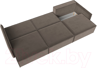 Диван Лига Диванов Либерти Лонг (велюр коричневый)