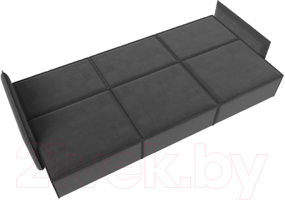 Диван Лига Диванов Либерти Лонг (велюр серый)