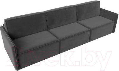 Диван Лига Диванов Либерти Лонг (велюр серый)