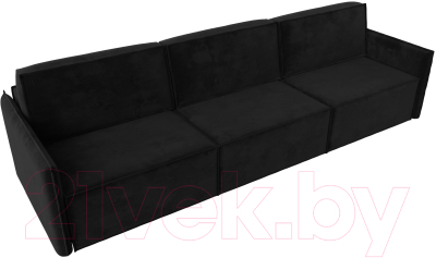 Диван Лига Диванов Либерти Лонг (велюр черный)