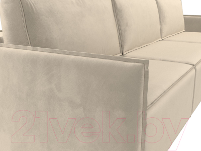 Диван Лига Диванов Либерти Лонг (микровельвет бежевый)