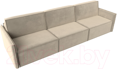 Диван Лига Диванов Либерти Лонг (микровельвет бежевый)