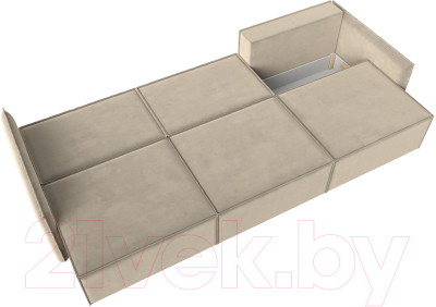 Диван Лига Диванов Либерти Лонг (микровельвет бежевый)