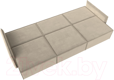 Диван Лига Диванов Либерти Лонг (микровельвет бежевый)