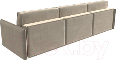 Диван Лига Диванов Либерти Лонг (микровельвет бежевый)