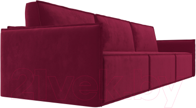 Диван Лига Диванов Либерти Лонг (микровельвет бордовый)